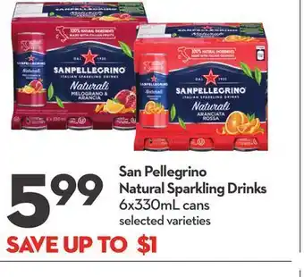 Longo's San pellegrino natural sparkling drinks offer