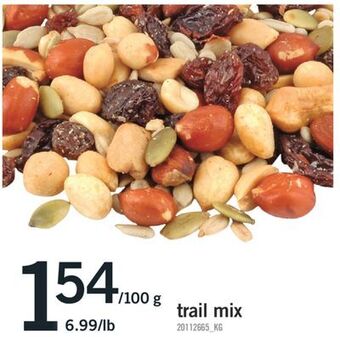 Fortinos Trail mix, 6.99/lb offer