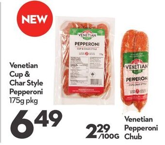 Longo's Venetian cup & char style pepperoni offer
