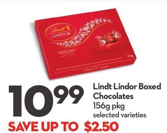 Longo's Lindt lindor boxed chocolates offer