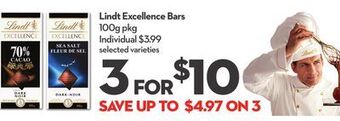 Longo's Lindt excellence bars offer