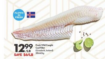 Longo's Fresh wild caught cod fillet offer