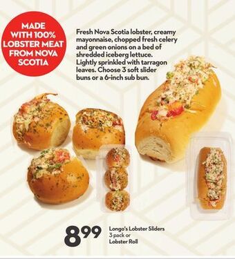 Longo's Longo's lobster sliders offer