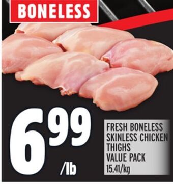 Metro Fresh boneless skinless chicken thighs value pack offer