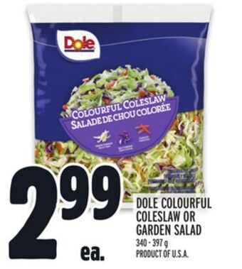 Metro Dole colourful coleslaw or garden salad offer