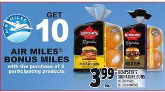 Metro Dempster's signature buns offer