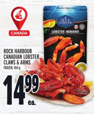 Metro Rock harbour canadian lobster claws & arms offer