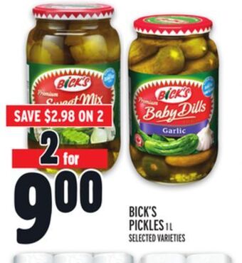 Metro Bick's pickles offer