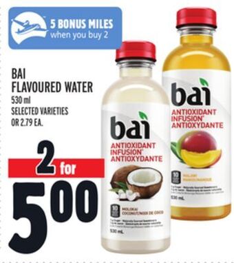 Metro Bai flavoured water offer