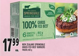 Metro New zealand springvale grass-fed beef burgers offer