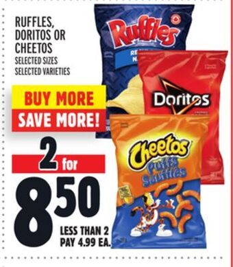 Metro Ruffles, doritos or cheetos offer