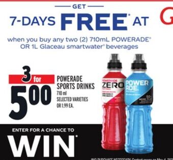 Metro Powerade sports drinks offer