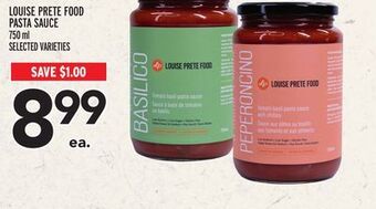 Metro Louise prete food pasta sauce offer