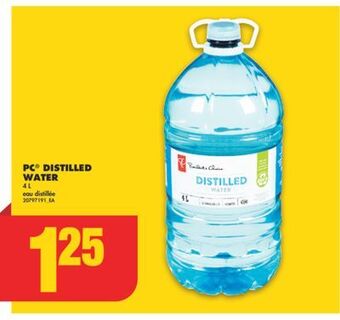 No Frills Pc® distilled water, 4 l offer