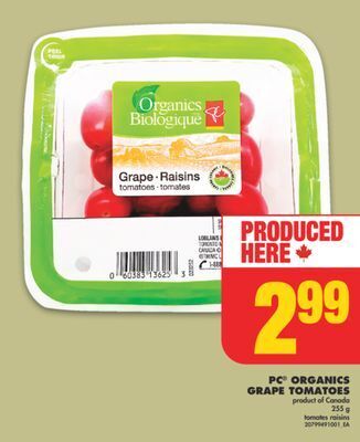 No Frills Pc® organics grape tomatoes, 255 g offer