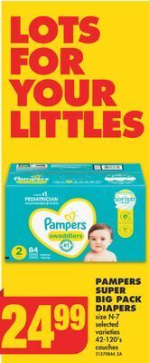 No Frills Pampers super big pack diapers offer