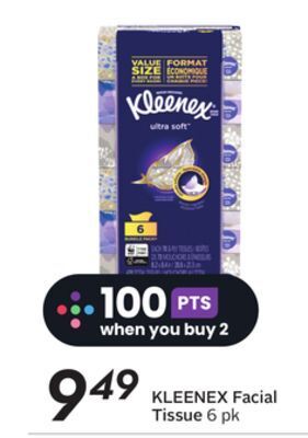 Sobeys Kleenex facial tissue offer
