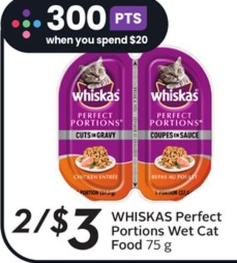 Sobeys Whiskas perfect portions wet cat food offer