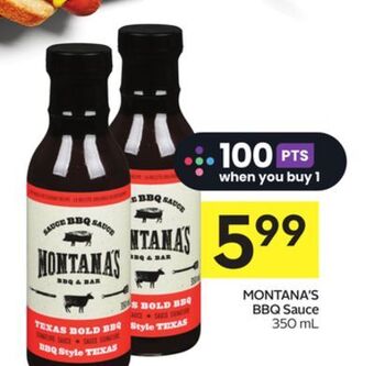 Foodland Montana's bbq sauce 350 ml offer