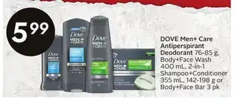 Sobeys Dove men + care antiperspirant deodorant offer