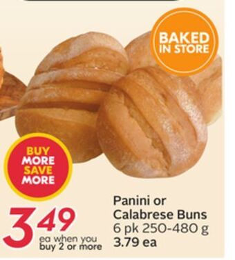 Sobeys Panini or calabrese buns offer