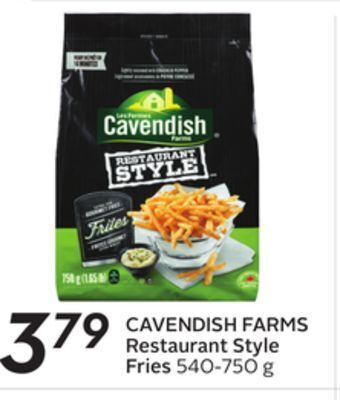 Sobeys Cavendish farms restaurant style fries offer