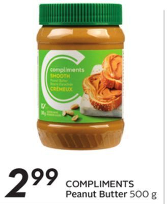 Sobeys Compliments peanut butter offer