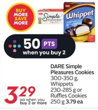 Sobeys Dare simple pleasures cookies offer