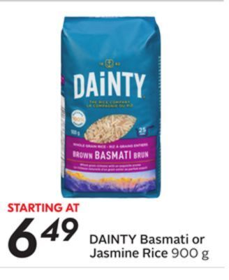 Sobeys Dainty basmati or jasmine rice offer