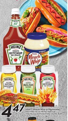 Sobeys Kraft miracle whip or mayonnaise offer