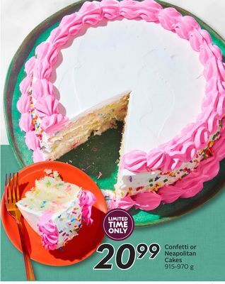 Sobeys Confetti or neapolitan cakes offer
