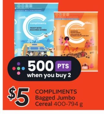 Sobeys Compliments bagged jumbo cereal offer