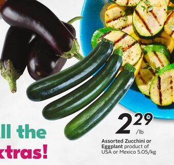 Sobeys Assorted zucchini or eggplant offer