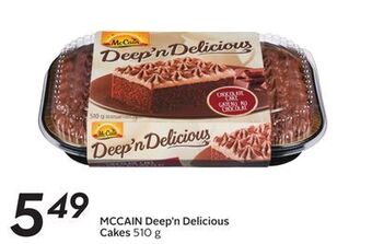 Sobeys Mccain deep'n delicious cakes offer