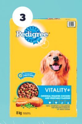 Real Canadian Superstore Pedigree dry dog food, 7/8 kg offer