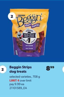 Real Canadian Superstore Beggin strips dog treats, 708 g offer