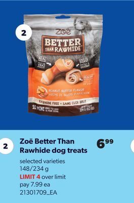 Real Canadian Superstore Zoë better than rawhide dog treats, 148/234 g offer
