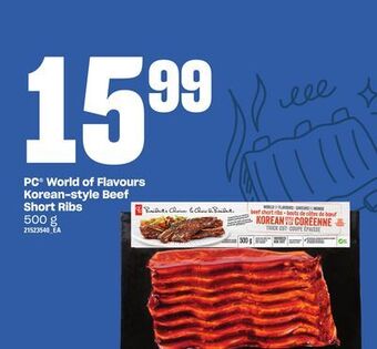 Independent Grocer Pc® world of flavours korean-style beef short ribs, 500 g offer