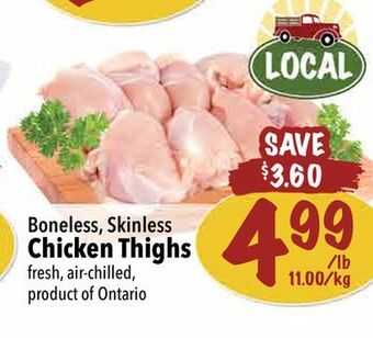 Farm Boy Boneless, skinless chicken thighs offer