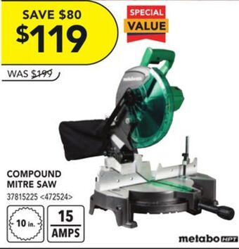 RONA Metabo hpt compound mitre saw offer