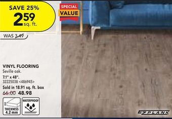 RONA Ezplank vinyl flooring 7.1 x 48 offer