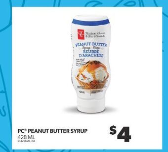 Real Canadian Superstore Pc® peanut butter syrup, 428 ml offer