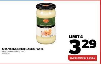 Real Canadian Superstore Shan ginger or garlic paste, 310 g offer