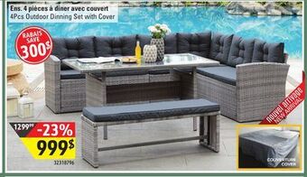 Sushi Shop 4pcs outdoor dinning set with cover offer