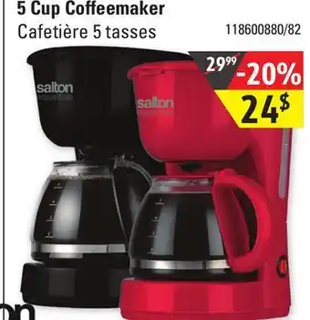 Sushi Shop Salton cafetière 5 tasses offer