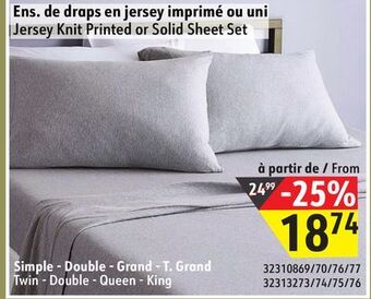 Sushi Shop Jersey knit printed or solid sheet set offer