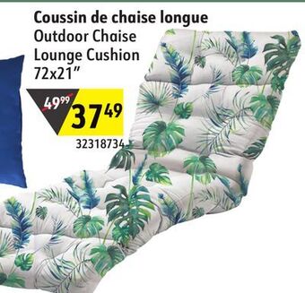 Sushi Shop Outdoor chaise lounge cushion offer