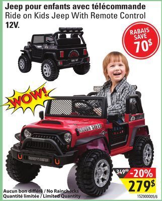 Sushi Shop Ride on kids jeep with remote control offer