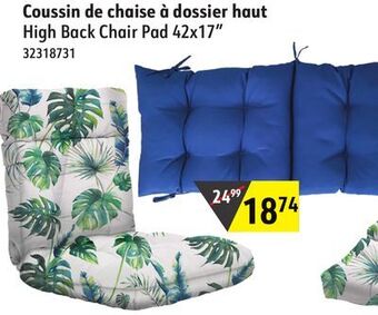 Sushi Shop High back chair pad 42x17 offer