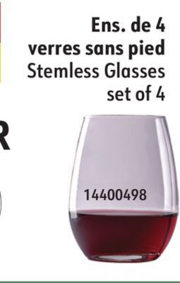 Sushi Shop Amber stemless glasses set of 4 offer